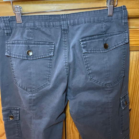 V Christina Cargo Pants Blue Cotton Spandex Women's Size 10 - Picture 3 of 7